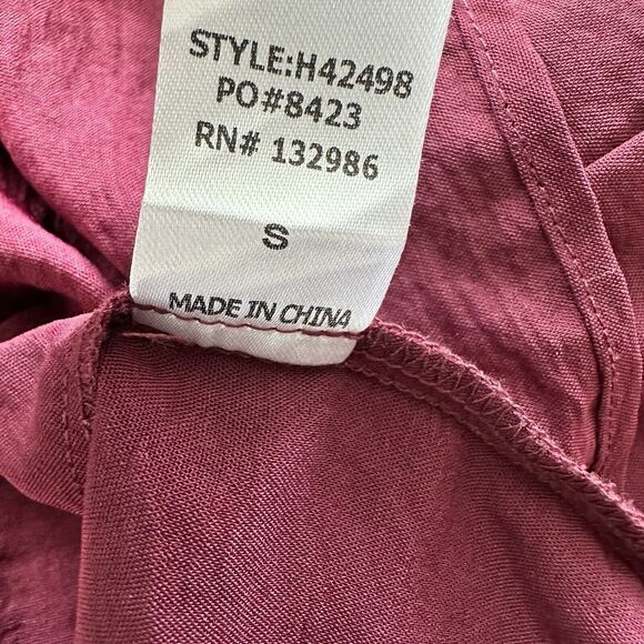 Mittoshop S Red Brown Short Sleeve V-Neck Mini Babydoll Dress - Picture 5 of 8